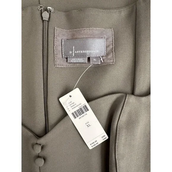 NWT Anthropologie Cecily Fit & Flare Sweetheart Dress XL Moss Green - Picture 6 of 7